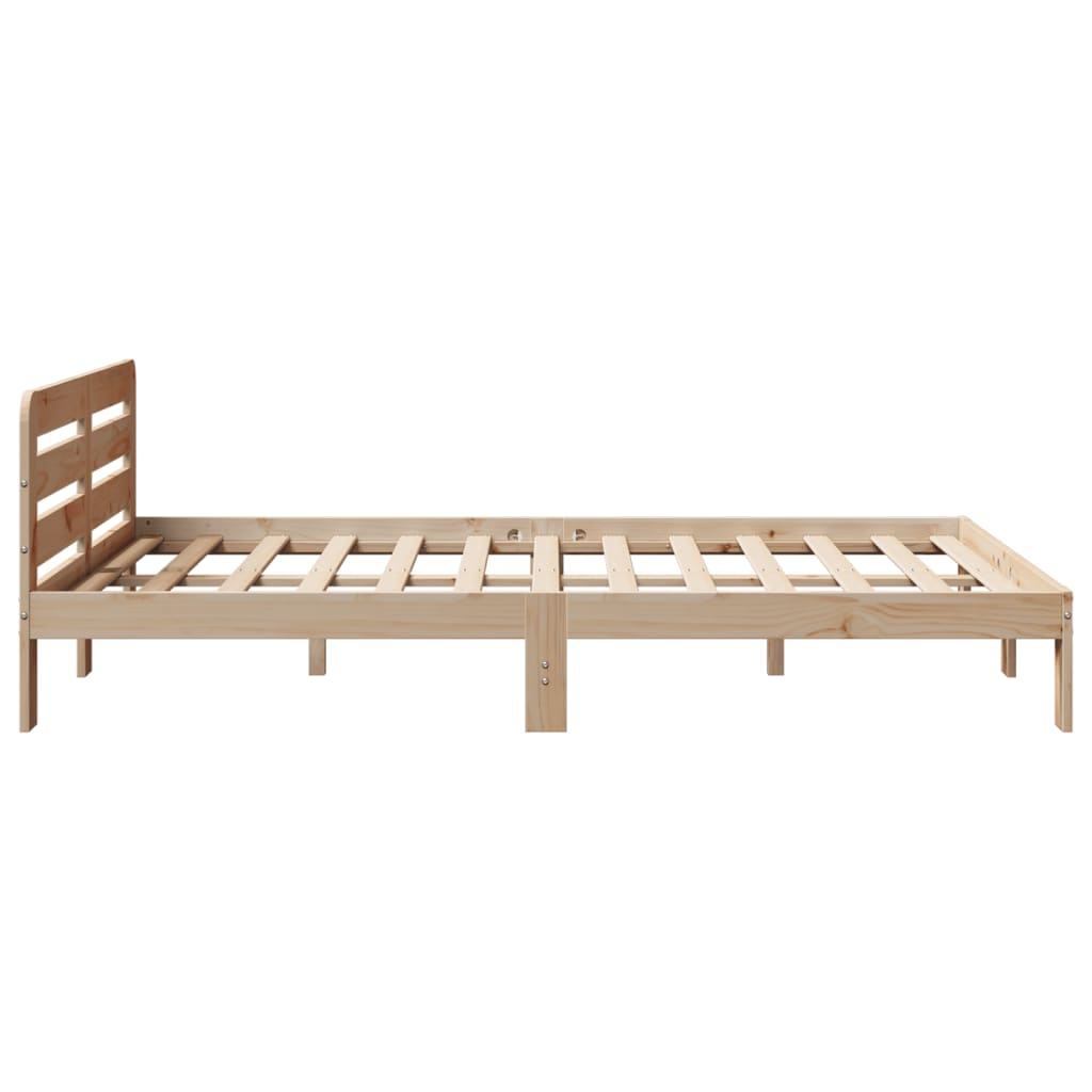 Solid Wood Pine Bed Frame 140x200 cm - Mattress Not Included
