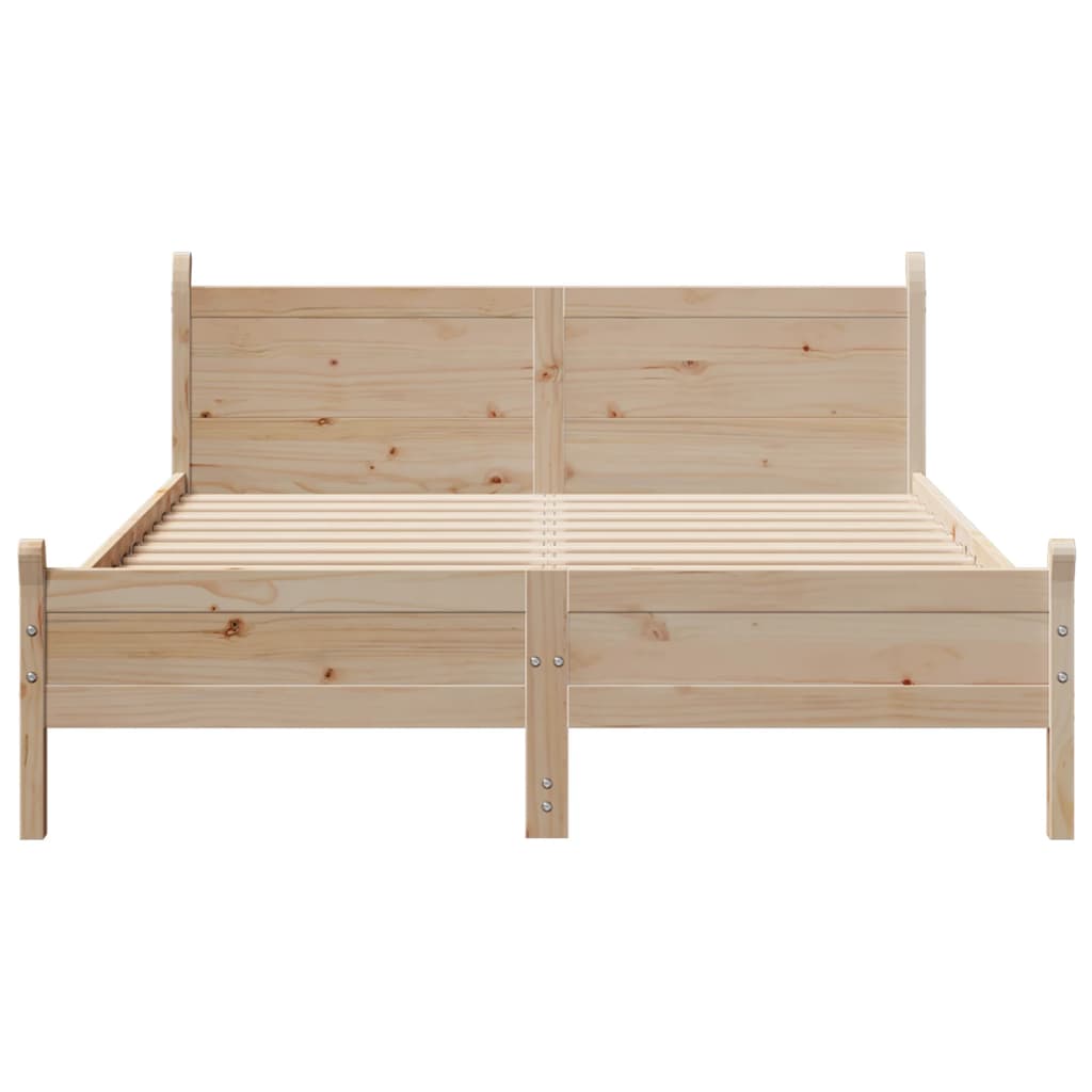 Solid Pine Wood Bed Frame 160x200 cm - No Mattress Included