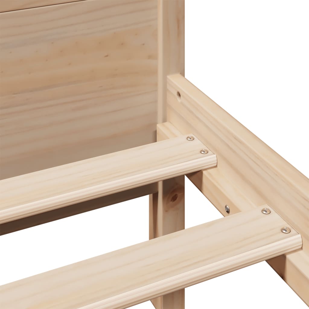 Solid Pine Wood Bed Frame 160x200 cm - No Mattress Included