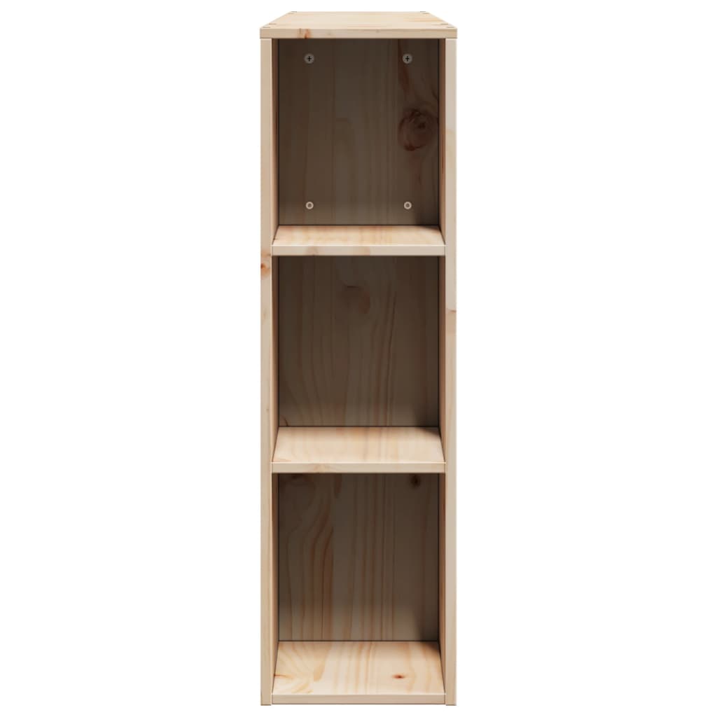 Solid Pine Headboard with Storage, 200cm - Natural Wood Finish