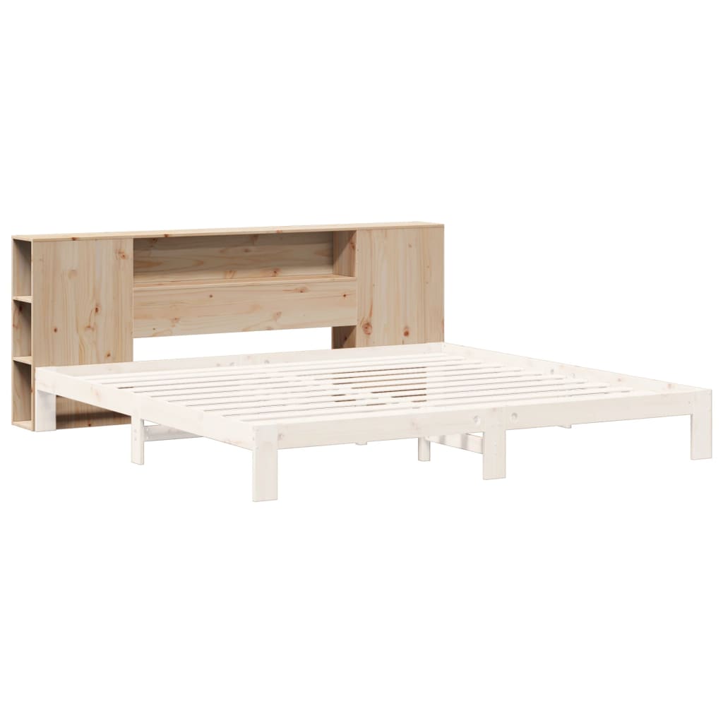 Solid Pine Headboard with Storage, 180 cm Durable Wood Design