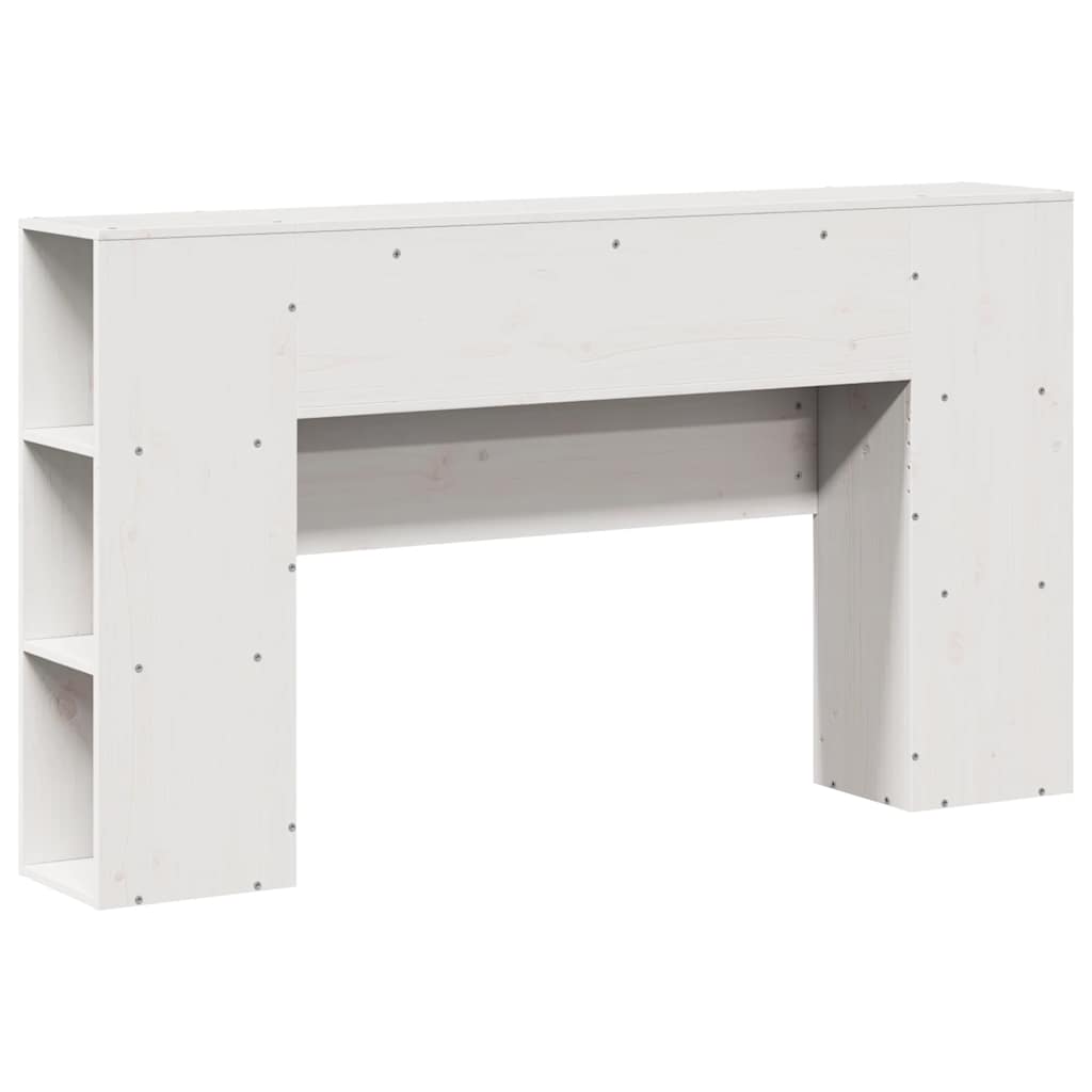Solid Pine White Headboard with Storage, 150 cm - Stylish & Practical