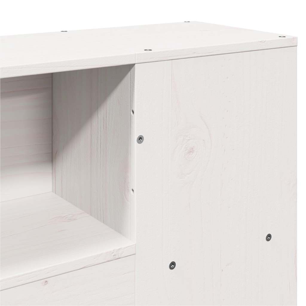 Solid Pine White Headboard with Storage, 150 cm - Stylish & Practical