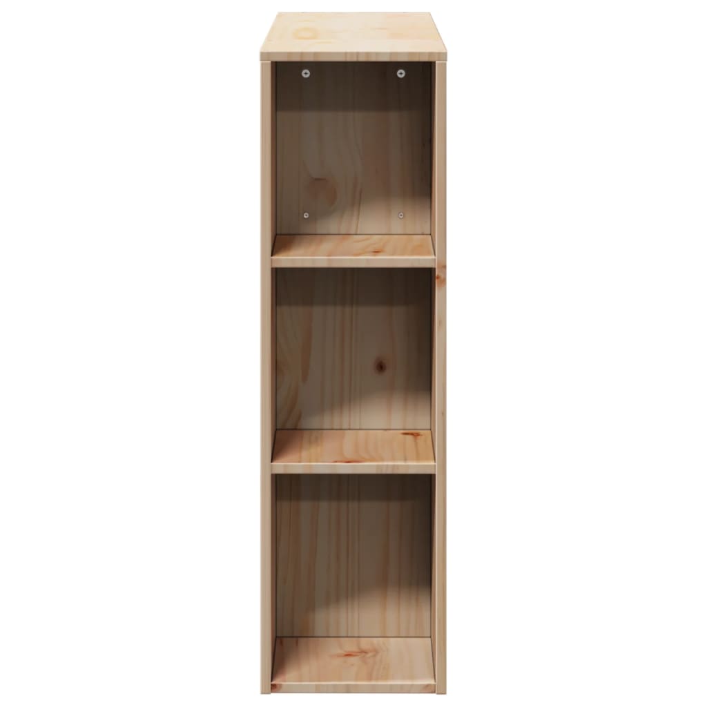 Solid Pine Headboard with Storage, 100 cm - Natural Wood Finish