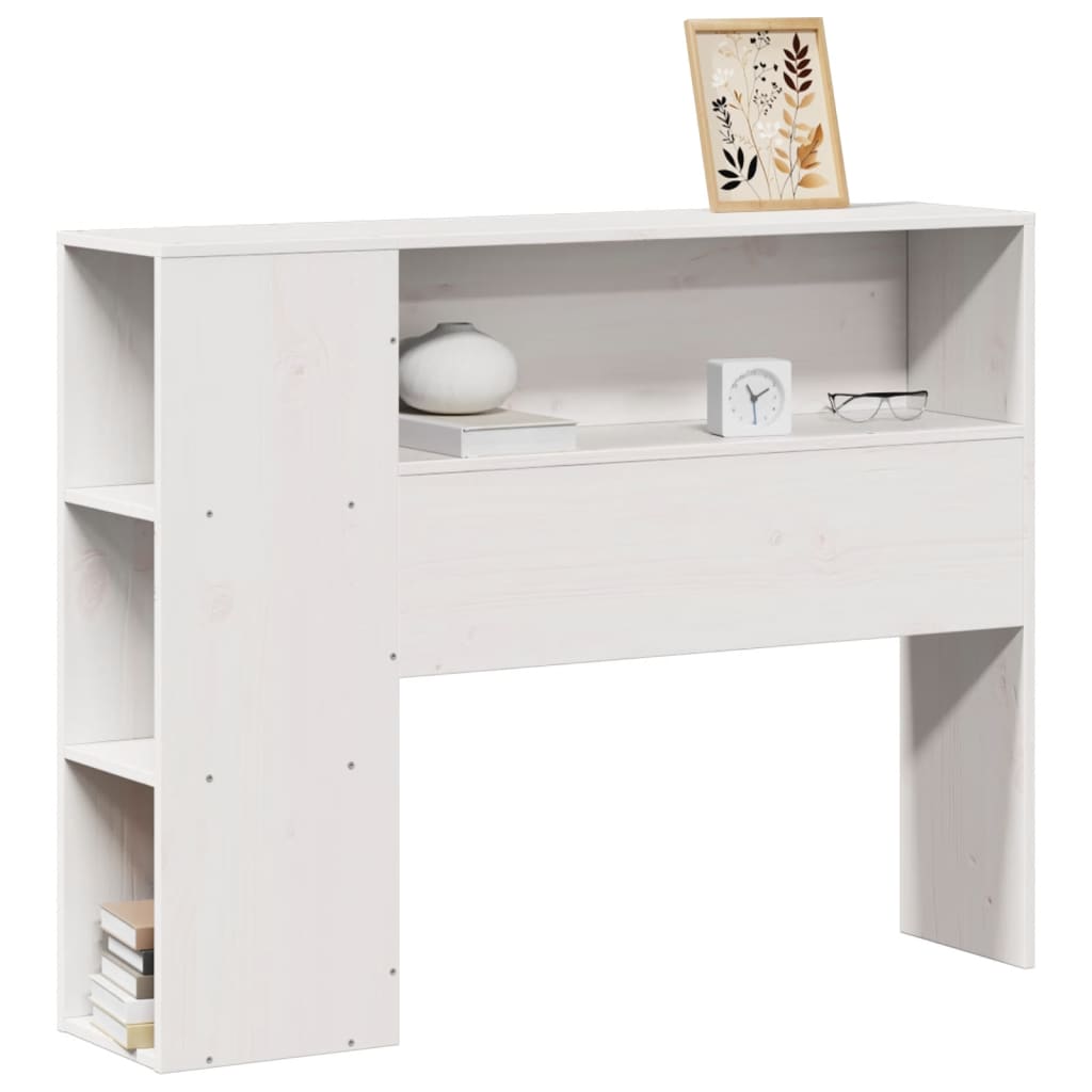 White Solid Pine Headboard with Storage, 90 cm – Stylish & Durable