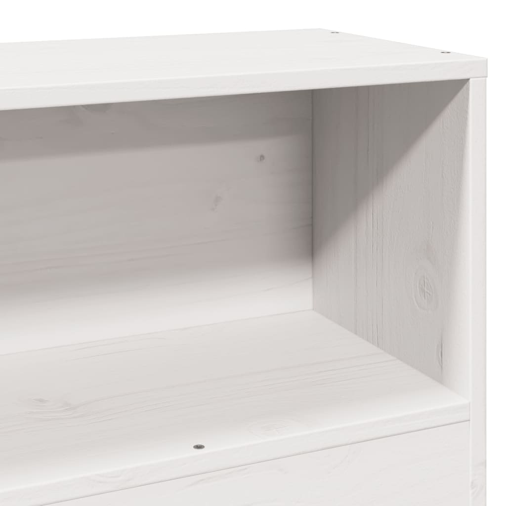White Solid Pine Headboard with Storage, 90 cm – Stylish & Durable