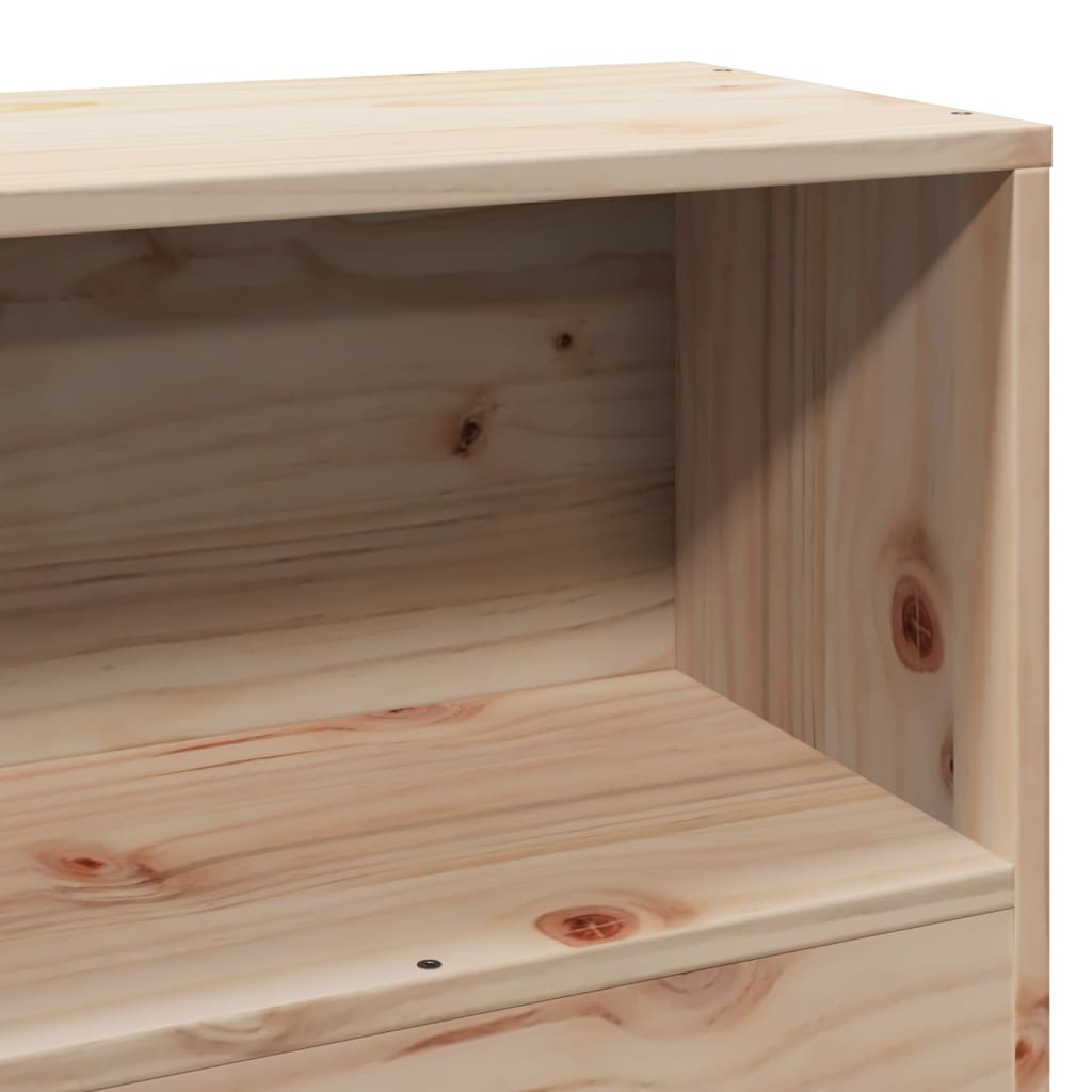 Headboard with Storage 75 cm Solid Wood Pine