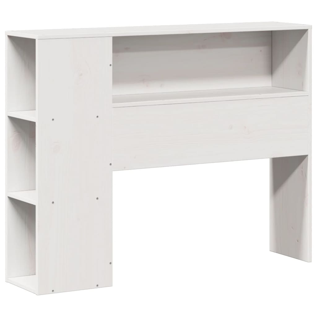 White Solid Pine Headboard with Storage, 75 cm