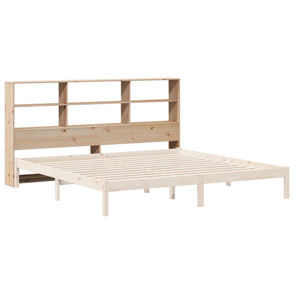 Solid Pine Wood Headboard with Storage, 200 cm - Space-Saving Design