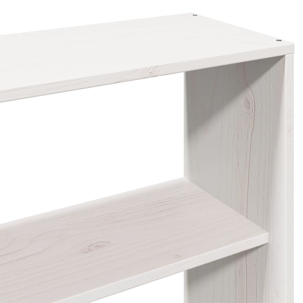Solid Pine White Headboard with Storage, 200 cm Length
