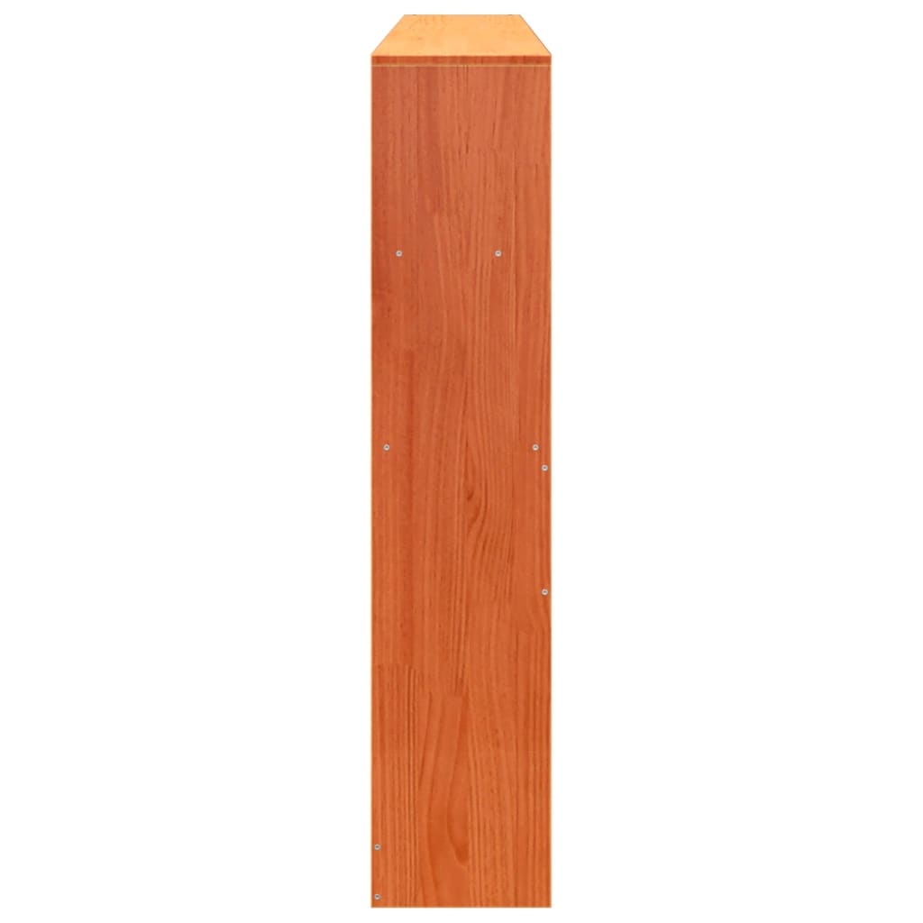 Wax Brown Pine Solid Wood Headboard with Storage, 200 cm