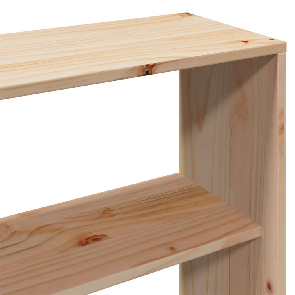 Solid Pine Wood Headboard with Storage, 180 cm, Natural Finish