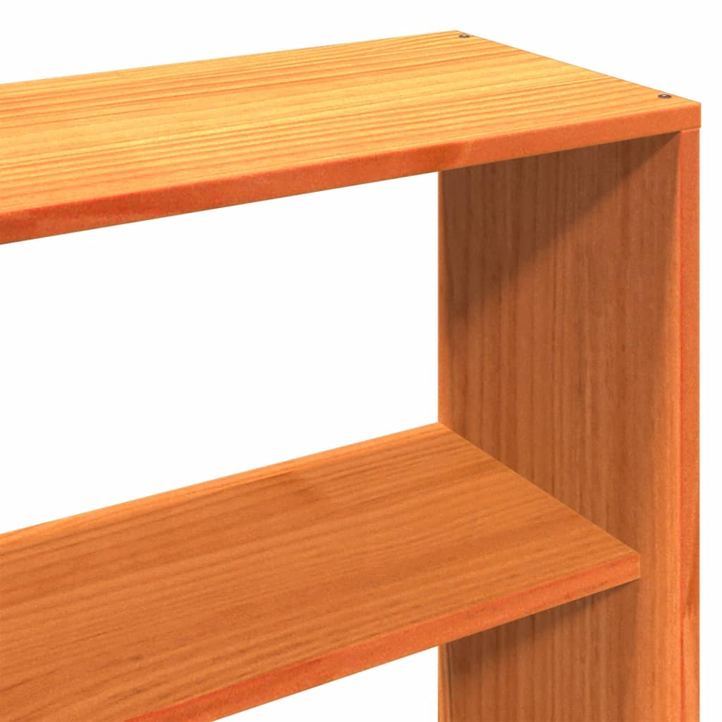 Wax Brown Solid Pine Headboard with Storage, 180 cm