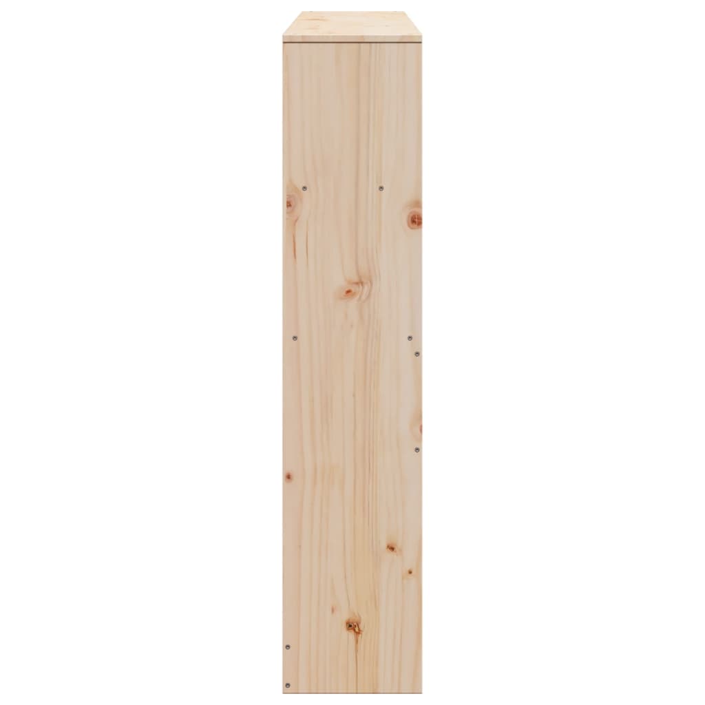 Solid Pine Headboard with Storage, 140 cm - Natural Finish