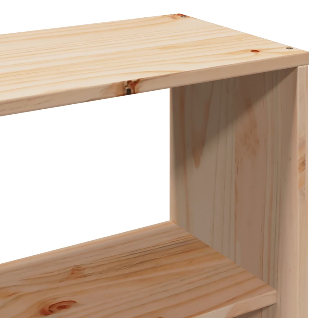 Solid Pine Headboard with Storage, 140 cm - Natural Finish