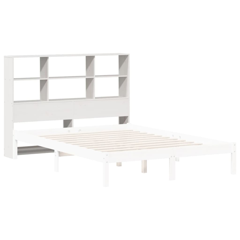 Solid Pine Headboard with Storage, White, 140 cm