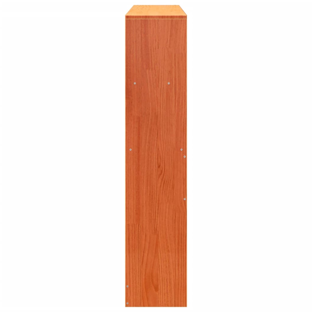 Solid Pine Headboard with Storage, Wax Brown, 140 cm
