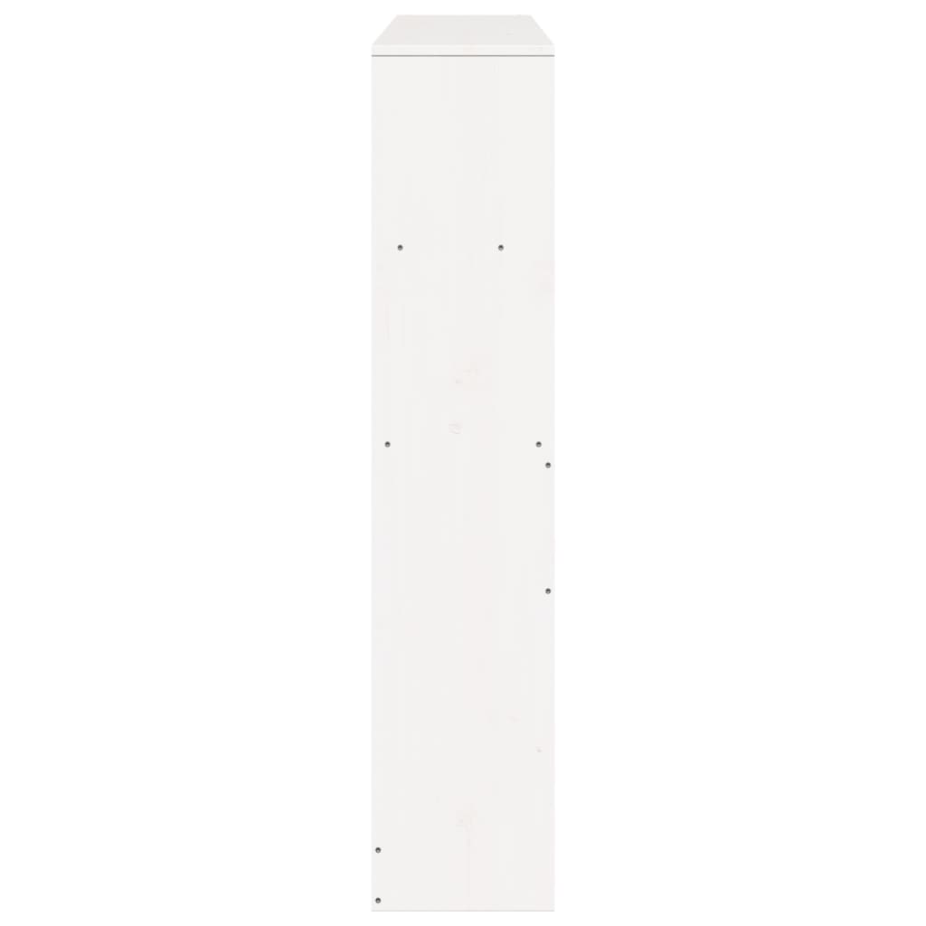 White Solid Pine Headboard with Storage, 120 cm - Stylish & Functional