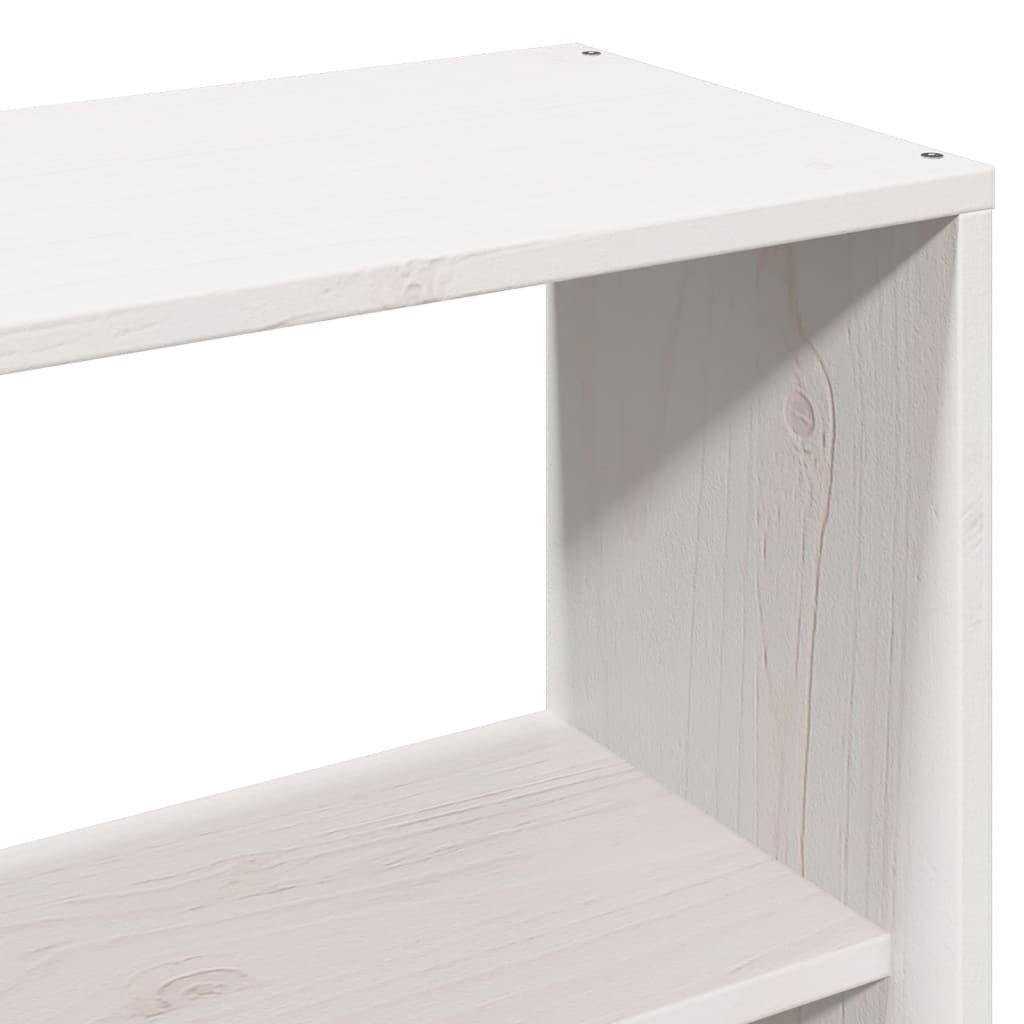White Solid Pine Headboard with Storage, 120 cm - Stylish & Functional
