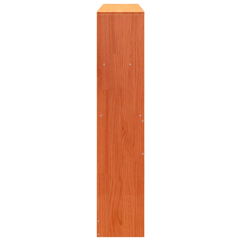 Solid Pine Headboard with Storage, Wax Brown, 120cm