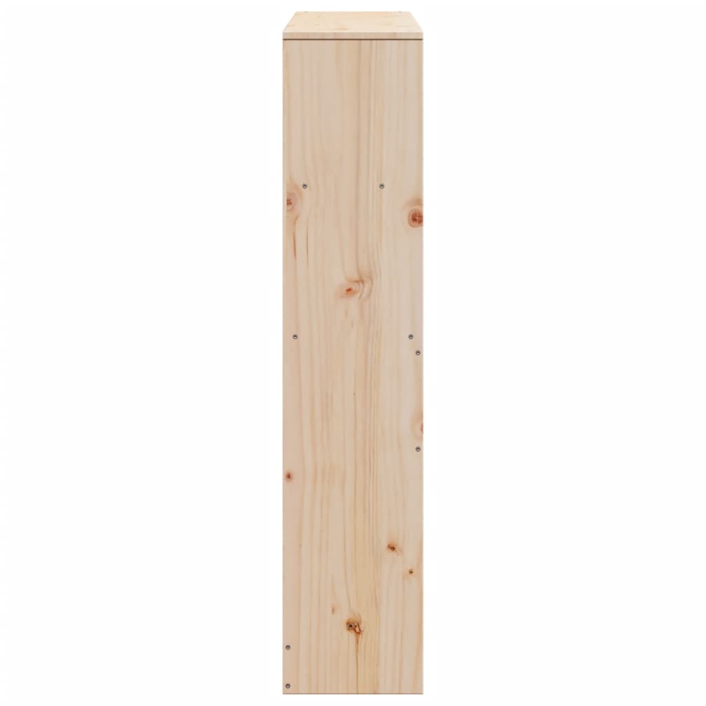 Solid Pine Headboard with Storage, 90 cm, Natural Wood Finish
