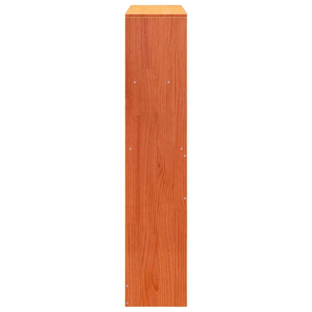 Solid Wood Pine Storage Headboard, Wax Brown, 90 cm