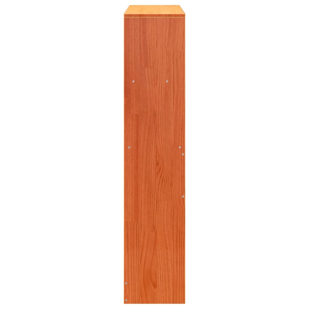 Solid Pine Wood Headboard with Storage, Wax Brown, 75cm