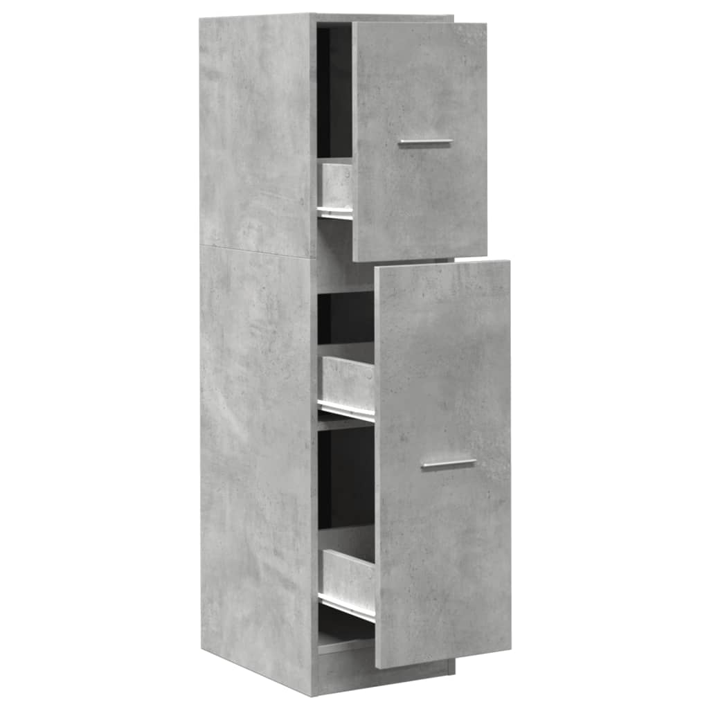 Concrete Grey Apothecary Cabinet, 30x41x118 cm, Engineered Wood