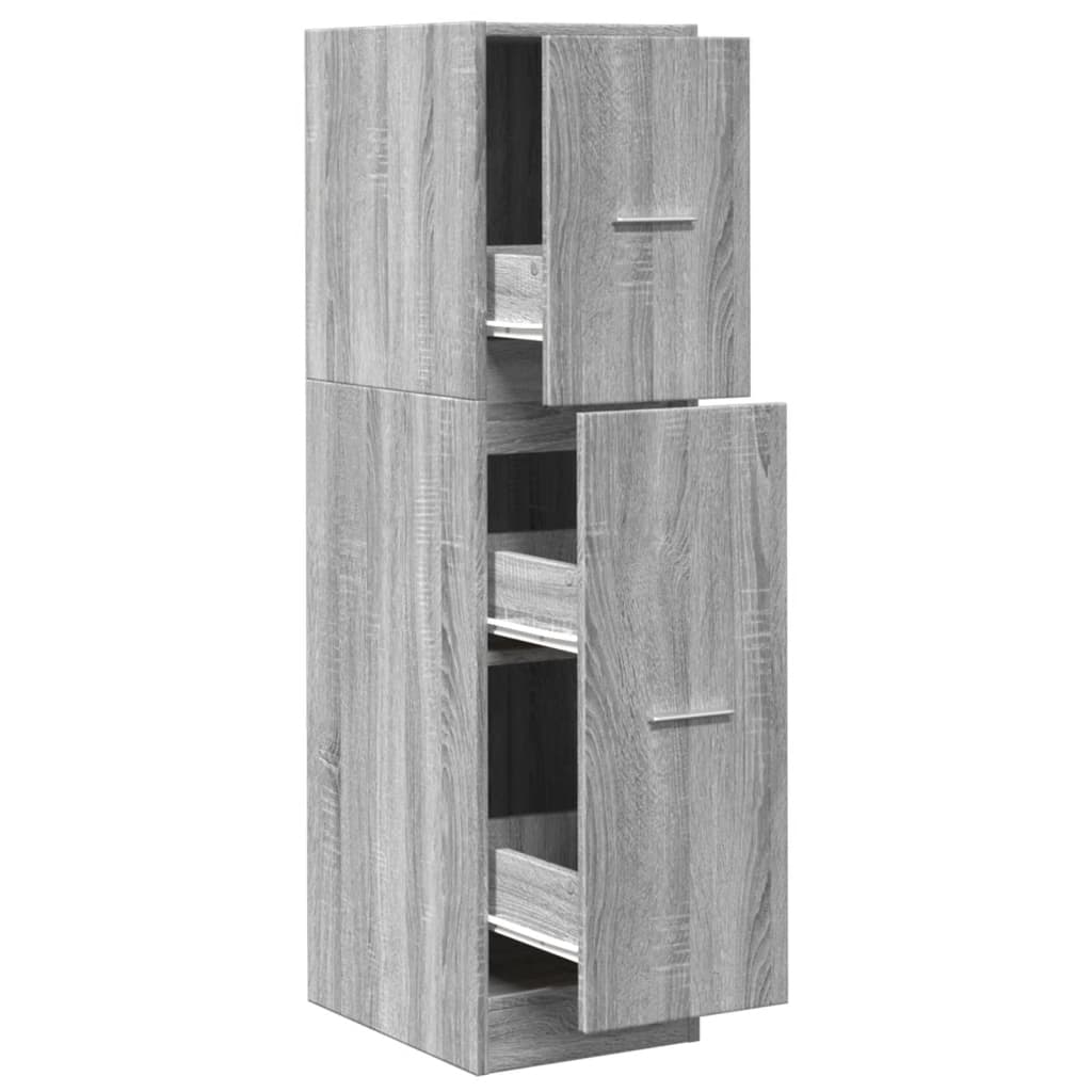 Grey Sonoma Apothecary Cabinet 30x41x118 cm - Engineered Wood