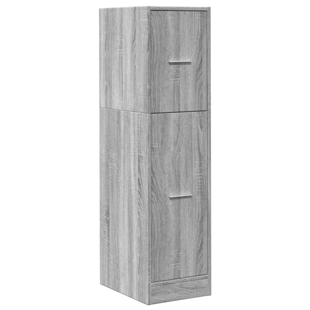 Grey Sonoma Apothecary Cabinet 30x41x118 cm - Engineered Wood