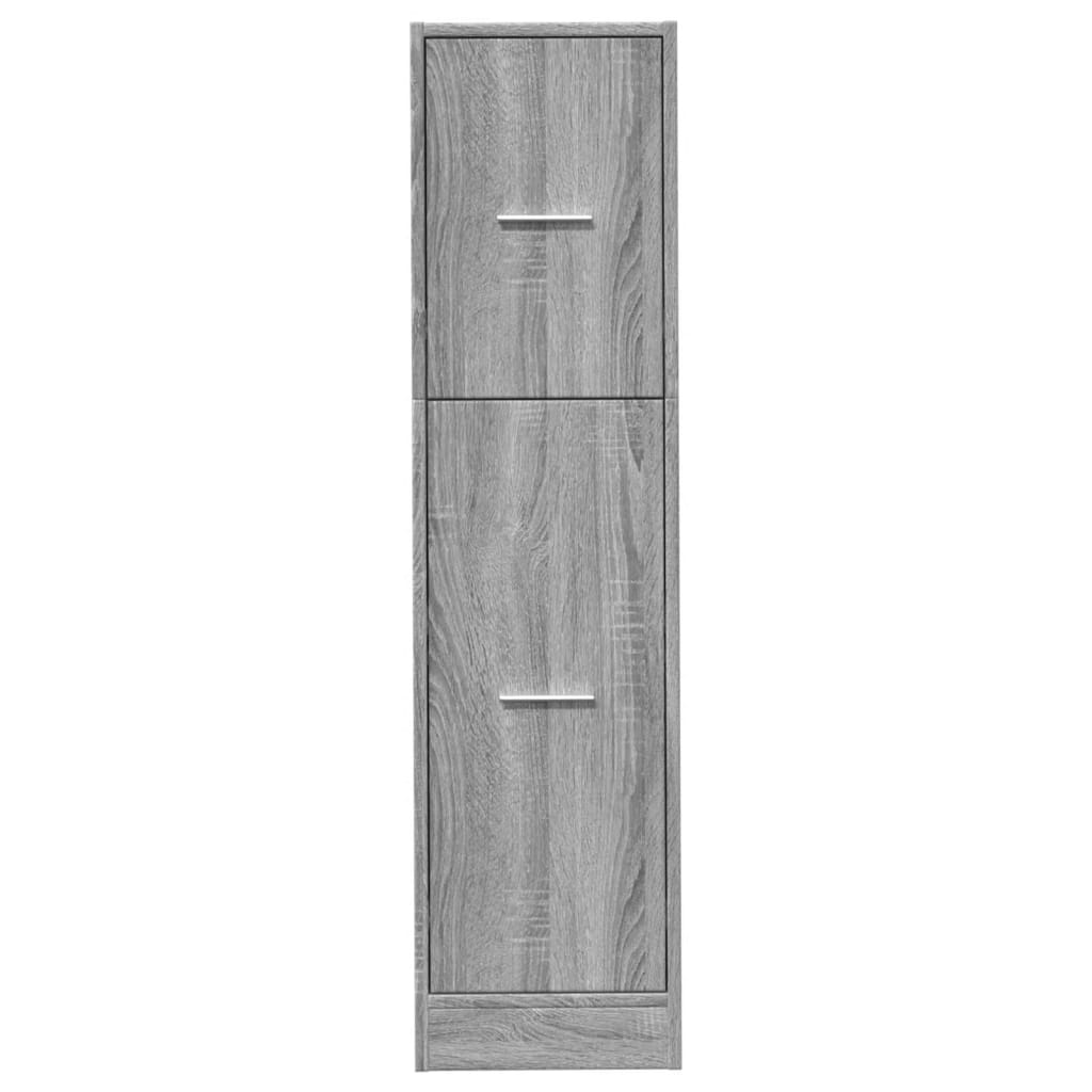 Grey Sonoma Apothecary Cabinet 30x41x118 cm - Engineered Wood