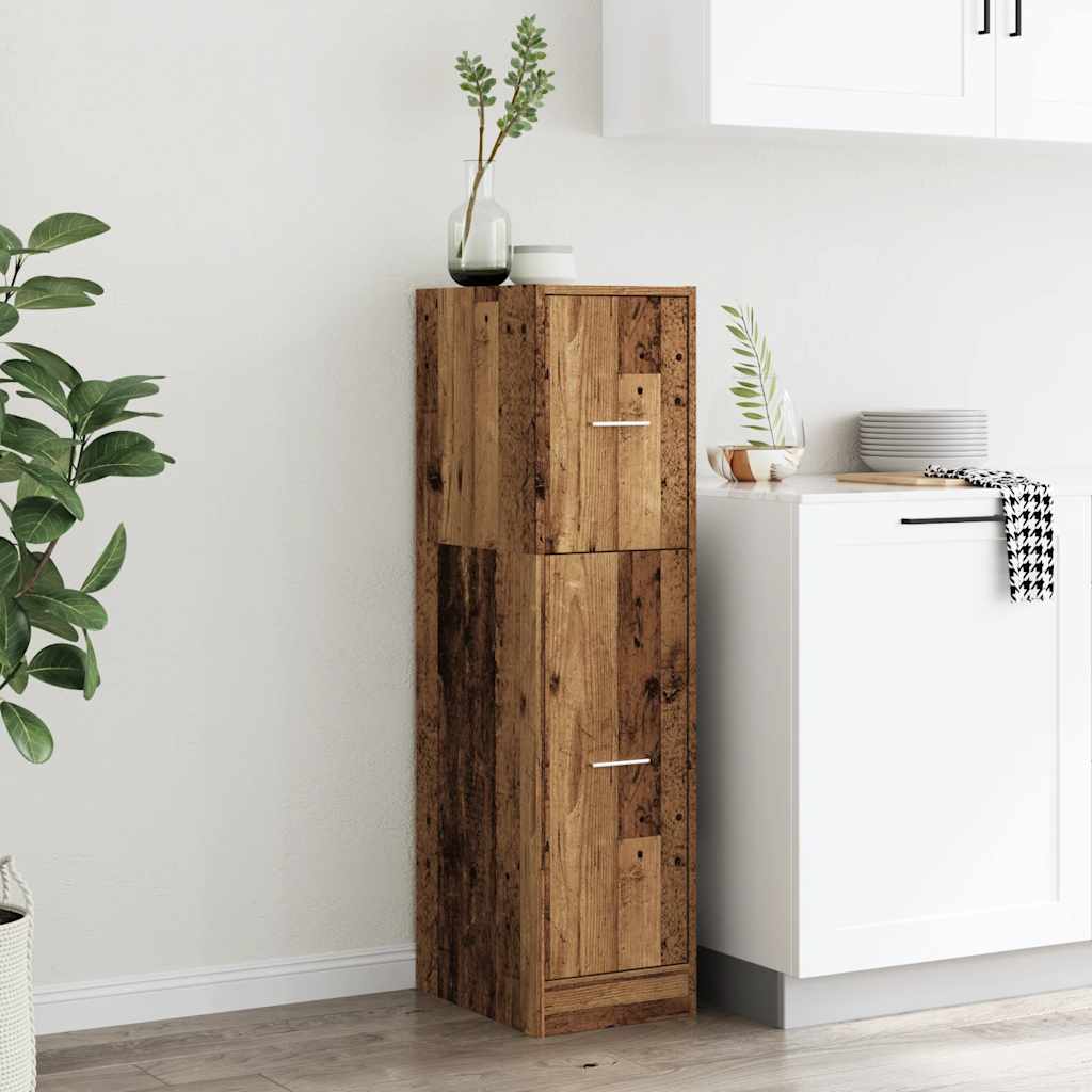 Vintage Apothecary Cabinet, 30x41x118 cm, Engineered Wood Finish