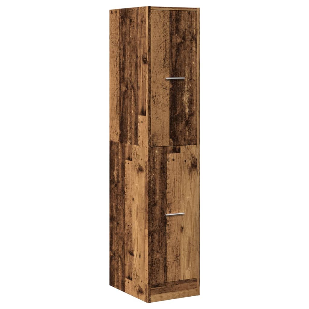 Vintage Wood Apothecary Cabinet - 30x41x144.5 cm, Engineered Wood