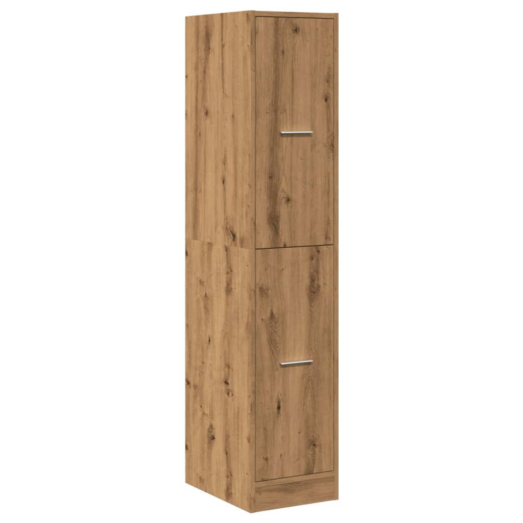 Artisian Oak Apothecary Cabinet - 30x41x144.5 cm Engineered Wood