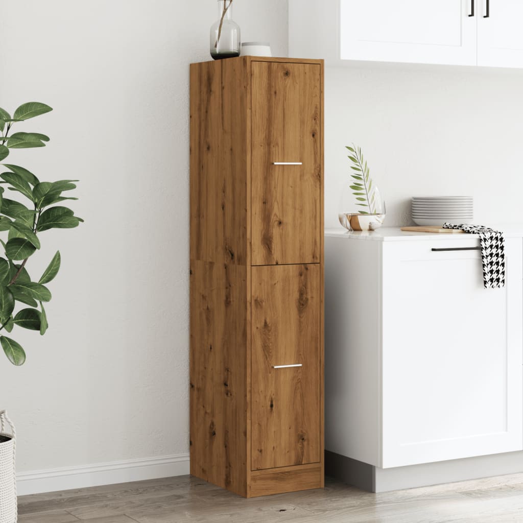 Artisian Oak Apothecary Cabinet - 30x41x144.5 cm Engineered Wood