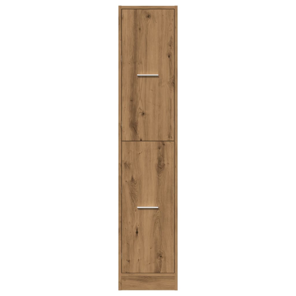 Artisian Oak Apothecary Cabinet - 30x41x144.5 cm Engineered Wood