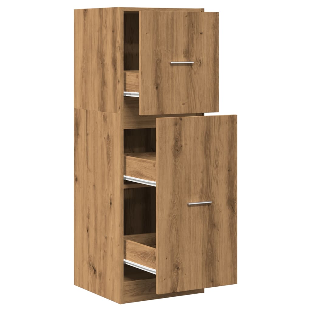 Artisan Oak Apothecary Cabinet - Engineered Wood, 40x41x118 cm
