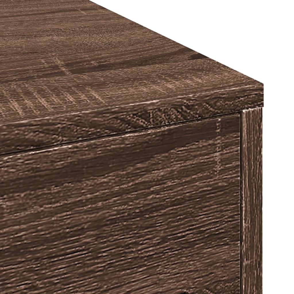 Mobile Narrow Bathroom Cupboard, Brown Oak Engineered Wood