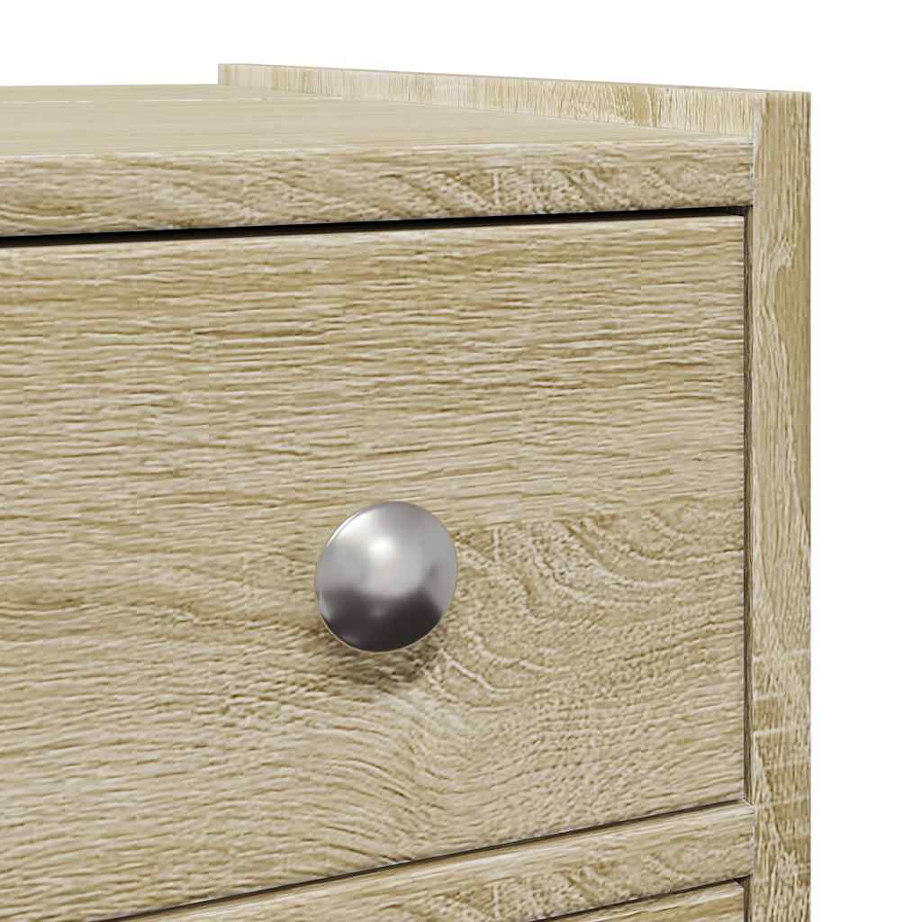 Mobile Sonoma Oak Narrow Bathroom Cupboard - Engineered Wood