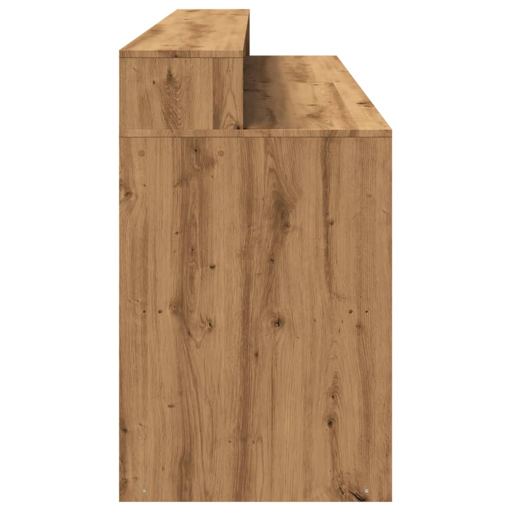 Artisian Oak LED Desk 200x55x91 cm - Engineered Wood