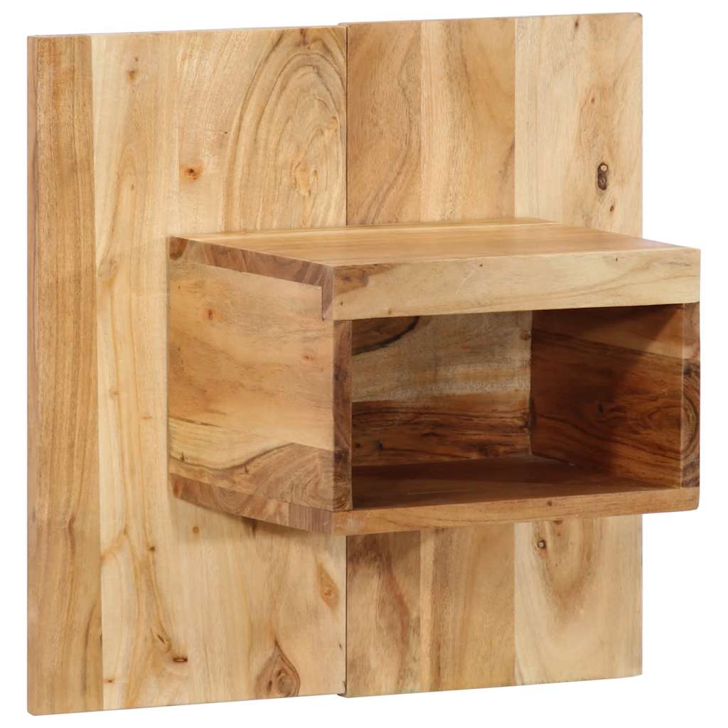 Solid Acacia Wood Bedside Cabinet 50x27x50 cm - Natural Finish