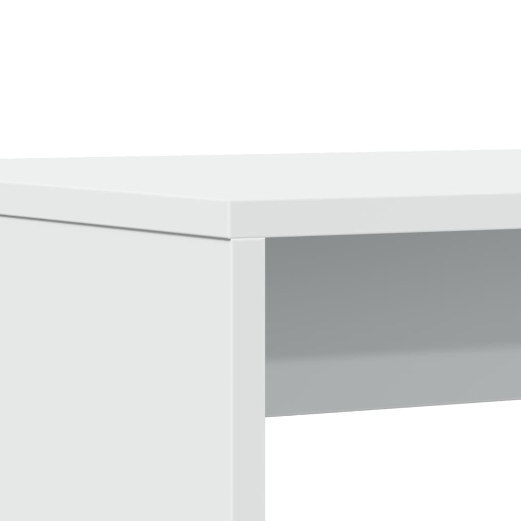 White 3-Piece Dining Set with Bench | Engineered Wood Furniture