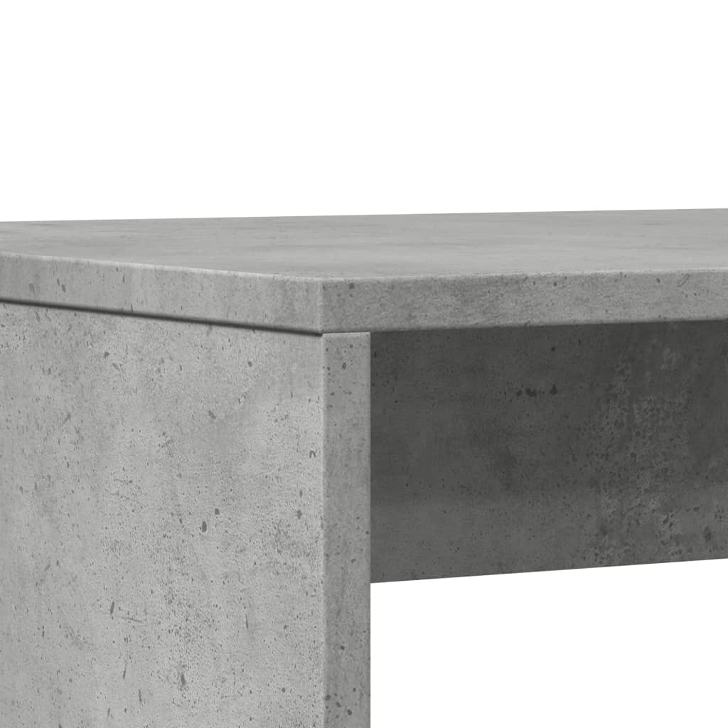 Modern Concrete Grey 3-Piece Dining Table & Bench Set