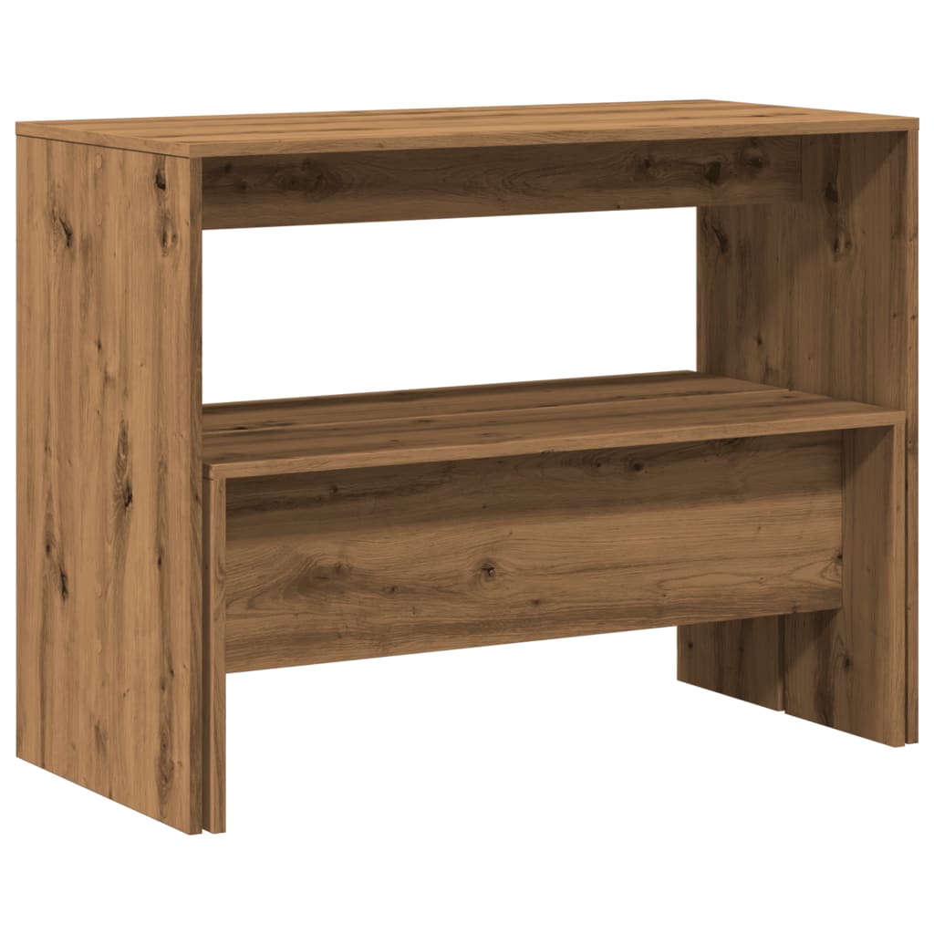 Artisian Oak 3-Piece Dining Set - Table & Bench (Engineered Wood)
