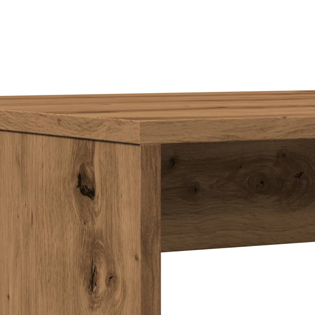 Artisian Oak 3-Piece Dining Set - Table & Bench (Engineered Wood)