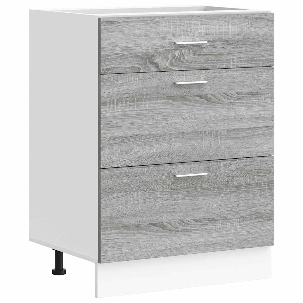 Kitchen Base Cabinet Lyon Grey Sonoma Engineered Wood