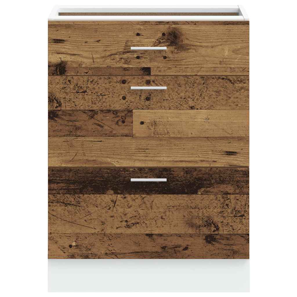 Kitchen Base Cabinet Lyon Old Wood Engineered Wood