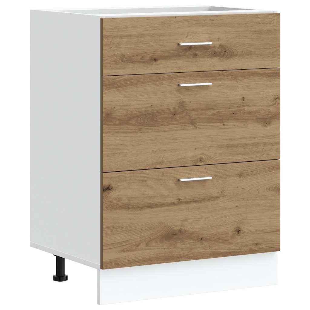 Kitchen Base Cabinet Lyon Artisan Oak Engineered Wood