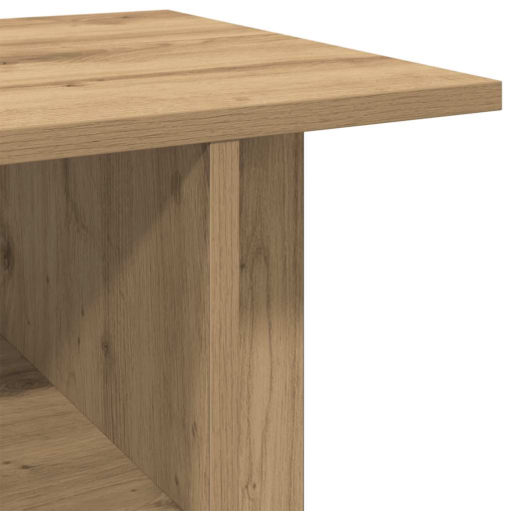 TV Cabinet with Castors Artisan Oak 80x40x45 cm Engineered Wood
