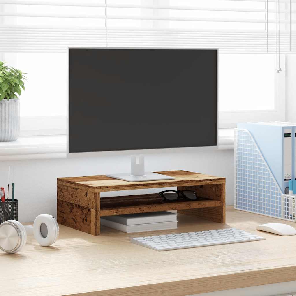 Monitor Stand Old Wood 42x24x13 cm Engineered Wood